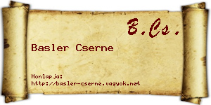 Basler Cserne névjegykártya